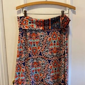 Darling Lily White Brand Paisley Skirt Size XL